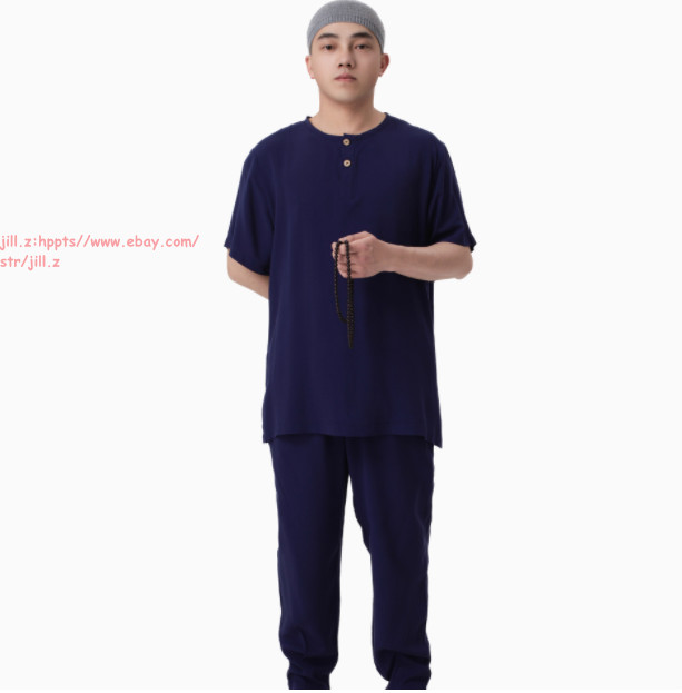 Unisex Cotton Meditation Buddhist Monk Sleepwear Shaolin pajamas Set Underwear