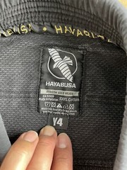 hayabusa jiu jitsu gi Y4 Youth Black MMA Fighters Tough Roll Choke