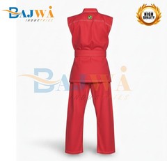 Red Sleeveless Karate Gi Lightweight Martial Arts Training Uniform