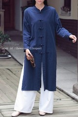 Vintage Women Chinese Tang Suit Tai Chi Coat Top Martial Arts Kung Fu Uniform