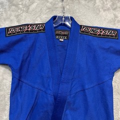 Young Star Athletics BJJ Gi Top Kids Size Y2 Blue Jiu Jitsu Kimono Pearl Weave