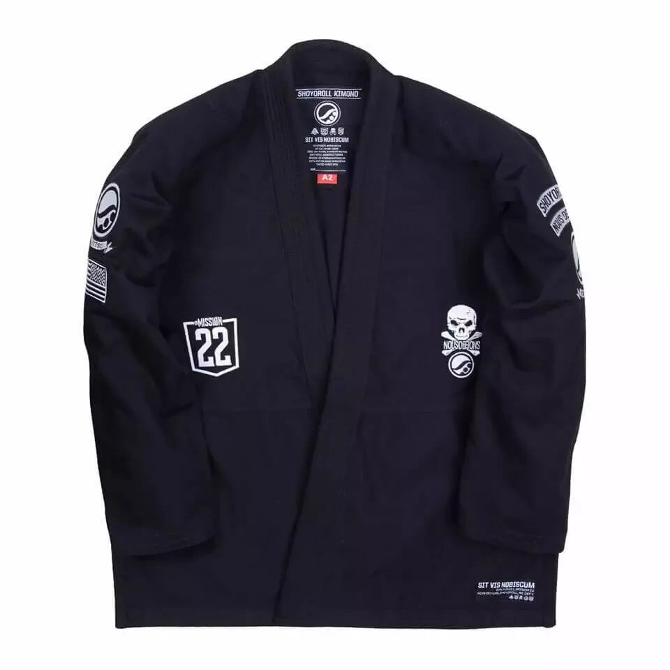 Shoyoroll Batch 66 Mission22 Project BJJ Gi 450 GSM Black Jiu-Jitsu Uniform +Bag