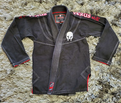 Verus Brazilian Jiu Jitsu Gi Men’s Size A00 Black Cotton Long Sleee Embroidered