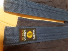 Japanese Kendo Gi Jacket Hakama Pants Set Dark Blue 100 Cotton Uniform