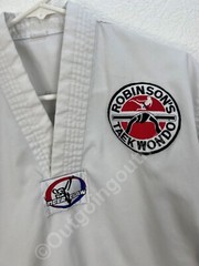 Tiger Claw White Light Weight Robinson’s Taekwondo Kid’s Uniform 2 Piece Sz 000