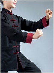 Tai Chi Clothes Martial Art Uniform Wushu Clothing Kung Fu Dress Unisex Black