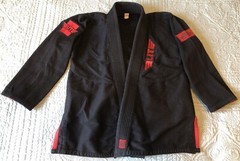 ELITE Sports Kids BJJ Brazilian Jiujitsu Gi Uniform Top Black/Red – Youth Sz. C1