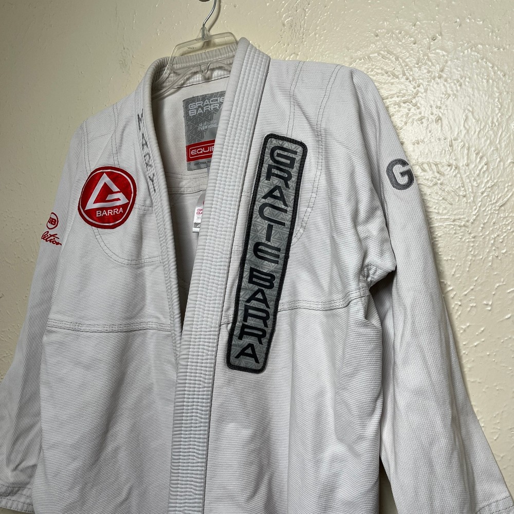 Gracie Barra Gi Top Unisex A3 White Jiu Jitsu BJJ Kimono Uniform