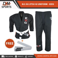 DXM Kid BJJ Gi Kimono Shoyoroll Brazilian Jiu Jitsu MMA Grappling Uniform w/Belt