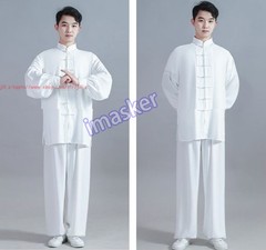 Cotton Linen Kung Fu Tai Chi Uniform Unisex Martial Arts Wing Chun Suit Clothing