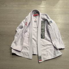 Gracie Barra Equipe GB1 Pro BJJ Gi White A3 Competition Legal Jiu Jitsu Kimono