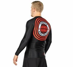 Fuji Retro MMA BJJ Jiu Jitsu LongSleeve Long Sleeve LS Rashguard – Black Red