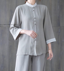 Women’s Cotton Linen Shirts +Pants Tai Chi Sets Blouse Arts Kung Fu Su Uniforms