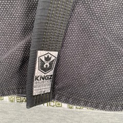 Kingz Balistico BJJ Gi Jacket A2 Large Gray Mens Jiu Jitsu Kimono Carlson Gracie