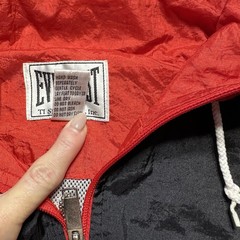 Vintage Everlast Youth XL Boxing Warm Up Set Red Black Nylon Jacket Shorts 90s