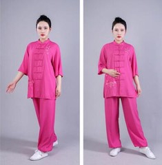 Summer Women Cotton Tai chi Uniform Kung fu Suit Martial arts Wing Chun Clothes