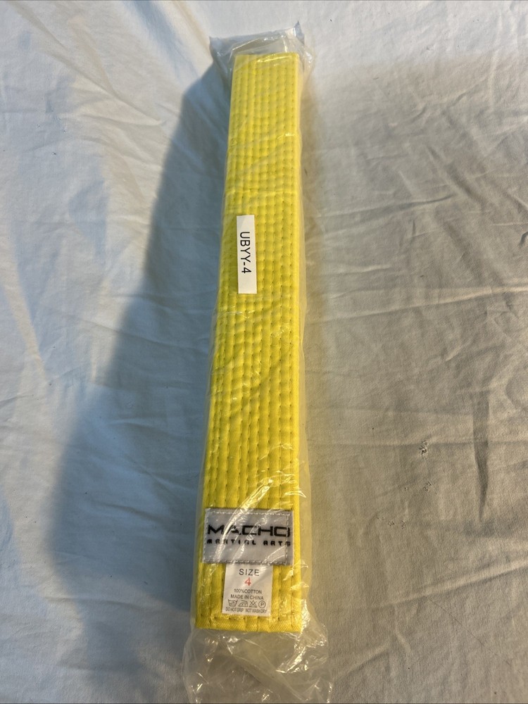 Macho Martial Arts 1.75” Yellow Belt Size 4