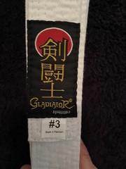 ProForce Gladiator Mart-Arts Gi Uniform Set White Size 3 Jacket Pants Belt NWOT