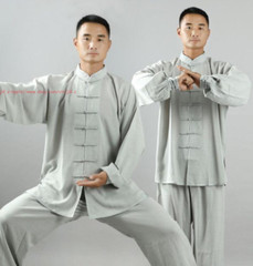 Cotton linen Unisex Tai Chi Suit Morning Exercise Uniform Kung Fu Clothing Suit