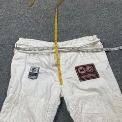 Shoyoroll Gi Pants Adult A1F Fitted Slim White Cotton Drawstring Jiu Jitsu BJJ