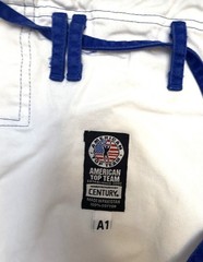 American Top Team Century BJJ Jiu Jitsu Gi Kimono Set White Size A1 100% Cotton