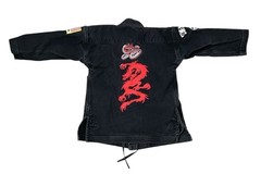Bushido Gi Size 0/140 Martial Arts Supplies BJJ Jui Jitsu Black With Patches