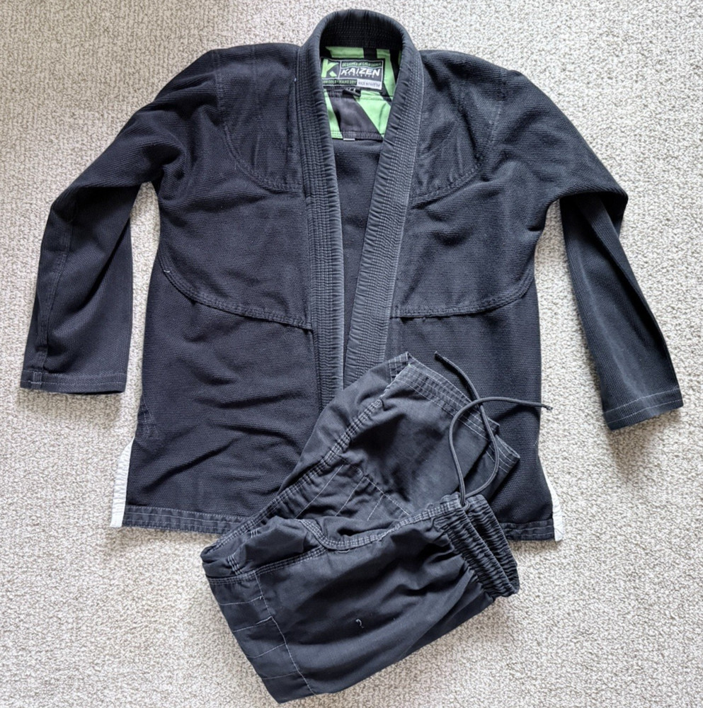 Kaizen Athletic Kids BJJ Gi – Size K4 – Black (Jacket and Pants, no belt)