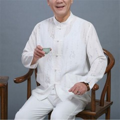 Men Chinese Tang Suit Tai Chi Set Kung Fu Uniform Shirt + Pants Martial Arts