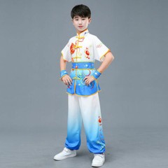 Gradient Martial Arts Kung Fu Uniform Tai Chi Suit Changquan Set Dragon Pattern