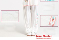 2021 New Style Linen Fabric Women Embroidery Kung Fu Tai Chi Uniform Martial