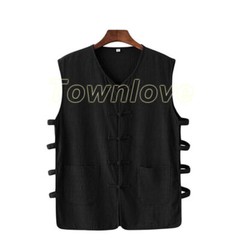 Chinese Kung Fu Tai Chi Vest Sleeveless Garment Martial Arts Wingchun Uniform
