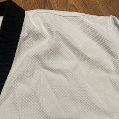 Adidas Taekwondo Uniform Top Mens Extra Extra Large WTF Black Collar White
