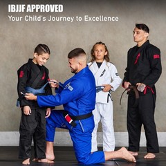 Elite Sports IBJJF Ultra Light BJJ Brazilian Jiu Jitsu Gi for Kids with Presh…