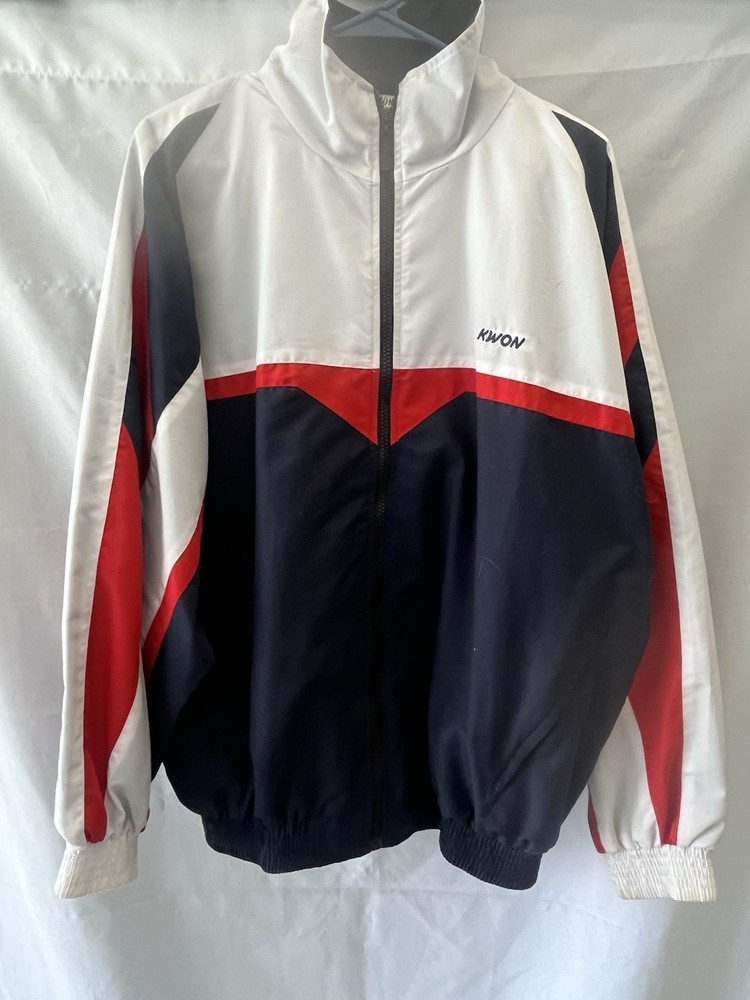 Vintage Kwon Martial Arts Tracksuit – Shirt Only – XL – Red, White, and Blue