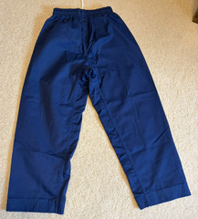 Lot 2 Martial Arts Karate Student Youth Pants Size 2 / 160 -White and Macho blue