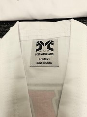 BMABest Martial Arts V-Neck Uniform #1 150CM / White / White Belt