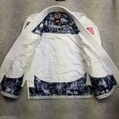Jiu jitsu Gi Sanabul NASA A0 RARE White Space MMA TOP ONLY SEE DESC