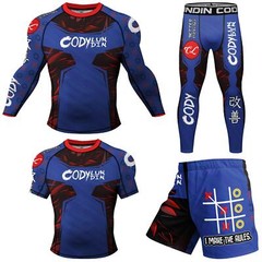 New 2024 Styles Oil Check Brazilian Jiu Jitsu BJJ MMA Rashguard Shorts Spats Set