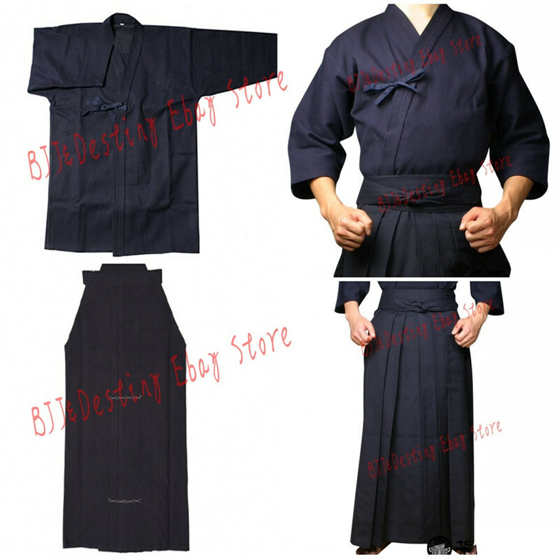 Japan Kendo Laido Aikido Hapkido Hakama Martial Arts Uniform Kimono Dobok Blue