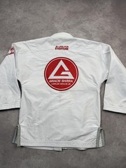 Gracie Barra GB Edition Equipe Kimono Gi Jacket Youth Y4 White Jiu Jitsu BJJ