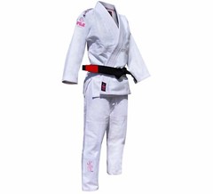 Fuji Womens Women Blossom Brazilian Jiu Jitsu Gi Jiu-Jitsu BJJ – White w Pink