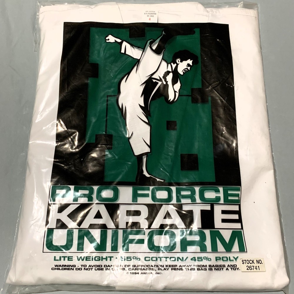 NEW Sz 4 Awma ProForce Karate Gi Uniform Light Weight Cotton White Martial Arts
