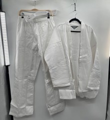 Century Karate Student Uniform Gi Adult XL 6 White Open Front Drawstring Waist