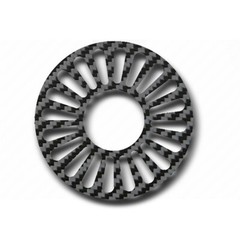 Carbon TSUBA for kendo shinai with 20 chrysanthemums pebles
