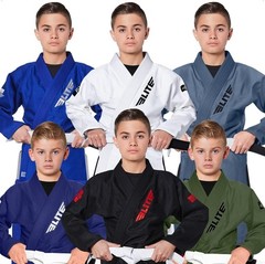 Elite Sports Kids Brazilian Jiu Jitsu Gi Size C2 Blue Preshrunk Fabric Free Belt