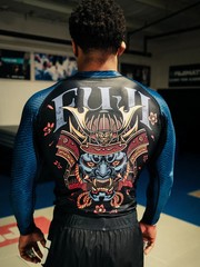 Fuji Oni Samurai Flex Lite Mens MMA BJJ Jiu Jitsu LongSleeve LS Rashguard – Blue