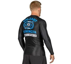 Fuji Valiant Strength MMA BJJ LongSleeve Long Sleeve LS Rashguard – Black/Blue
