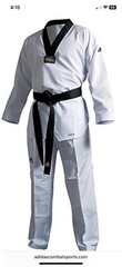 Adidas Taekwondo White Martial Art World Champion Uniform Shirt 160cm (2)