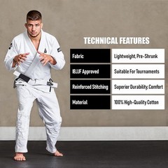 Adults Brazilian Jiu Jitsu Belts for Men & Women,Cotton IBJJF Approved BJJ Be…