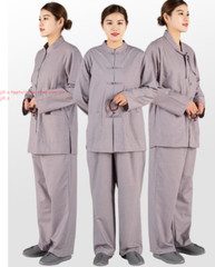 Shaolin Buddhist Monk Meditation Kung Fu Uniform Cotton Suit Temple Tai Chi sets